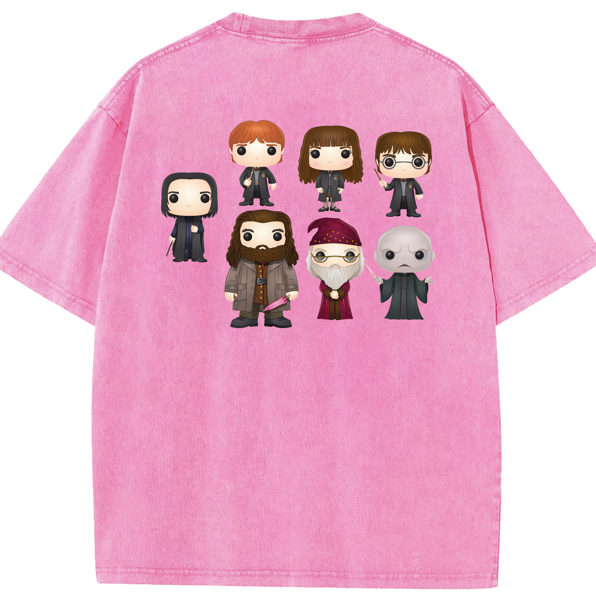 （画像用） Harry Potter ハリー・ポッターシリーズ 綿100% ヴィンテージ風 半袖Tシャツ（背面プリント）